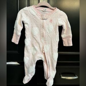 Baby GAP newborn pink footed onsie